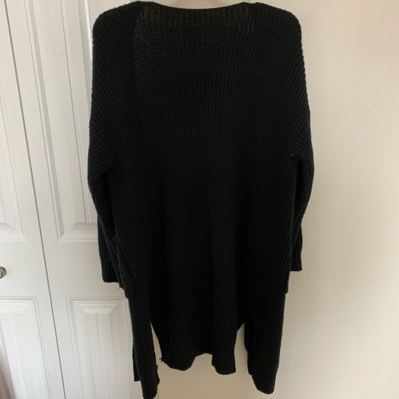 Black cardigan with side slits - Picture 2 of 2